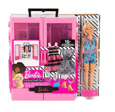 Barbie Garderoba Szafa Walizka Na Ubrania + Lalka