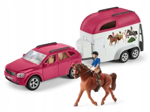 Schleich 72223 Zestaw Samochód z Przyczepą