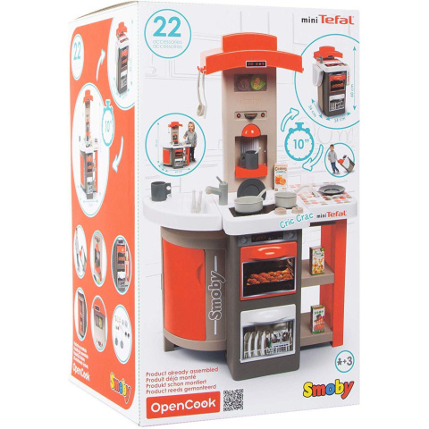 Smoby Tefal Elektroniczna Kuchnia dla Dzieci na Kółkach - 22 akcesoria Smoby Tefal Elektroniczna Kuchnia dla Dzieci na Kółkach - 22 akcesoria