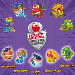 Super Things Zings Zestaw Metalowa Puszka Dino Destroyers - 5 Figurek