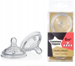 Tommee Tippee 2x Smoczek do Kaszki 6m+ Closer to Nature