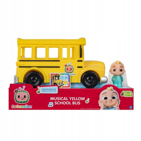 CoComelon Muzyczny Żółty Szkolny Autobus z Figurką CoComelon Muzyczny Żółty Szkolny Autobus z Figurką