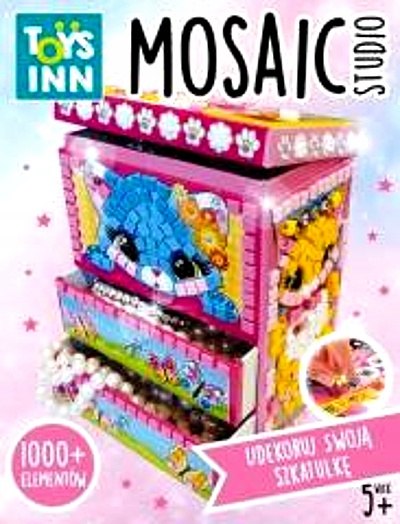 Stnux Zestaw Szkatułka na Biżuterię Mozaika Kotek 298059 Stnux Zestaw Szkatułka na Biżuterię Mozaika Kotek 298059