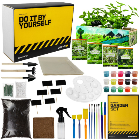 DIY Zestaw XXL Mój Pierwszy Ogród Zioła Małego Ogrodnika 45 elementów DIY Zestaw XXL Mój Pierwszy Ogród Zioła Małego Ogrodnika 45 elementów