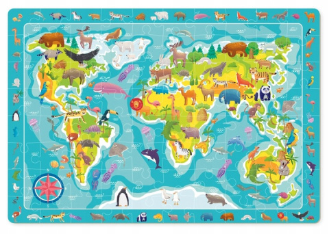 Dodo Puzzle Edukacyjne Obserwacyjne Mapa Świata 80 elementów 240301 Dodo Puzzle Edukacyjne Obserwacyjne Mapa Świata 80 elementów 240301