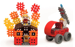 Mini Wafle Klocki City 90 el. Strażak Marioinex PL 03797