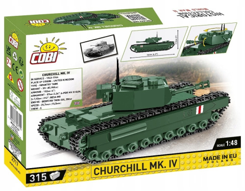Cobi Klocki HC WWII Brytyjski Czołg Churchill Mk. IV 2717 Cobi Klocki HC WWII Brytyjski Czołg Churchill Mk. IV 2717