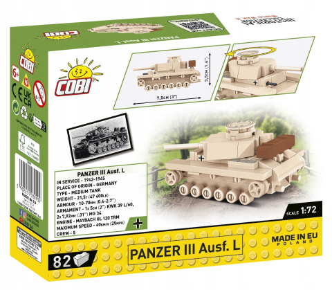 Cobi Klocki HC WWII Pazner III Ausf. L 3090 Cobi Klocki HC WWII Pazner III Ausf. L 3090