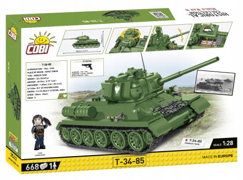 Cobi Klocki HC WWII T 34-85 Czołg Średni Radziecki 2542 Cobi Klocki HC WWII T 34-85 Czołg Średni Radziecki 2542