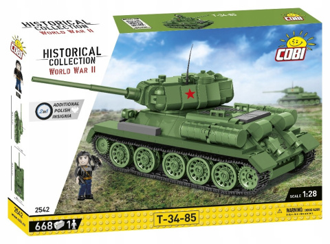 Cobi Klocki HC WWII T 34-85 Czołg Średni Radziecki 2542 Cobi Klocki HC WWII T 34-85 Czołg Średni Radziecki 2542