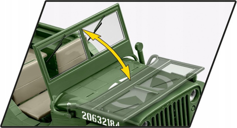 Cobi Klocki HC WWII Willys MB & Trailer Executive Edition 1580el. 2804 Cobi Klocki HC WWII Willys MB & Trailer Executive Edition 1580el. 2804