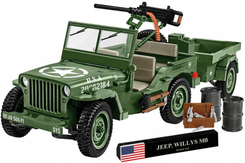 Cobi Klocki HC WWII Willys MB & Trailer Executive Edition 1580el. 2804 Cobi Klocki HC WWII Willys MB & Trailer Executive Edition 1580el. 2804