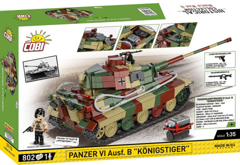 Cobi Klocki HC WWII Panzer VI Ausf. B Koningster 802el. 3113 Cobi Klocki HC WWII Panzer VI Ausf. B Koningster 802el. 3113