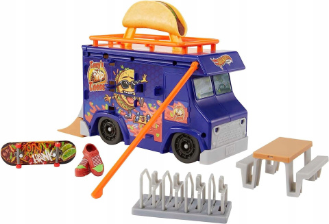 Hot Wheels Zestaw Ciężarówka Deskorolka Skate Park Taco Tricki HMK00 Hot Wheels Zestaw Ciężarówka Deskorolka Skate Park Taco Tricki HMK00
