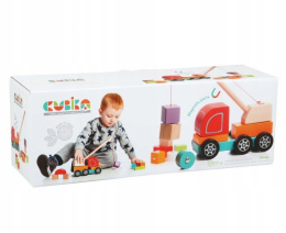 Drewniany Dźwig z Magnesem i Klockami 18m+ 13982 Cubika