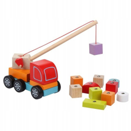 Drewniany Dźwig z Magnesem i Klockami 18m+ 13982 Cubika