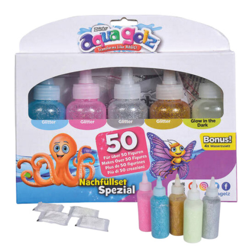 Aqua Gelz Zestaw Uzupełniający Zestaw Brokat i Świecący w Ciemności Aqua Gelz Zestaw Uzupełniający Zestaw Brokat i Świecący w Ciemności