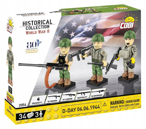 Cobi Klocki Historical Collection Żołnierze USA D-Day 06.06.1944 2054 Cobi Klocki Historical Collection Żołnierze USA D-Day 06.06.1944 2054