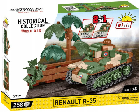 Cobi Klocki Historical Collection Renault R35 Czołg Lekki 2719 Cobi Klocki Historical Collection Renault R35 Czołg Lekki 2719