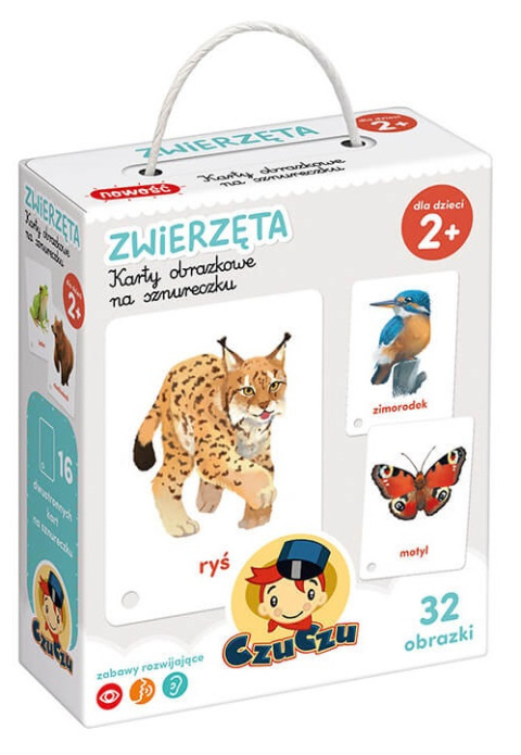 CzuCzu Karty Obrazkowe na Sznurku Zwierzęta 2+ 62145 CzuCzu Karty Obrazkowe na Sznurku Zwierzęta 2+ 62145