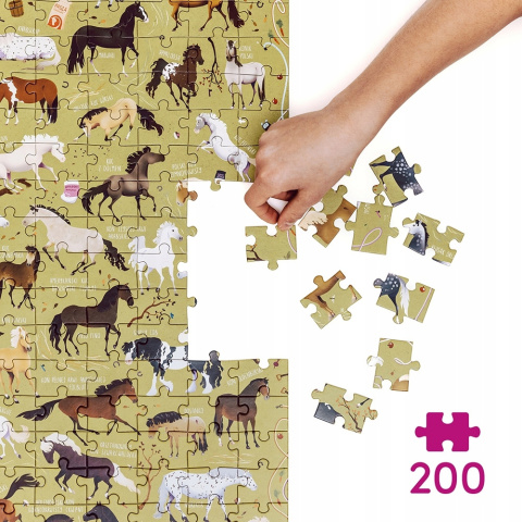 CzuCzu Puzzle Konie 200 elementów 7+ 91804 CzuCzu Puzzle Konie 200 elementów 7+ 91804