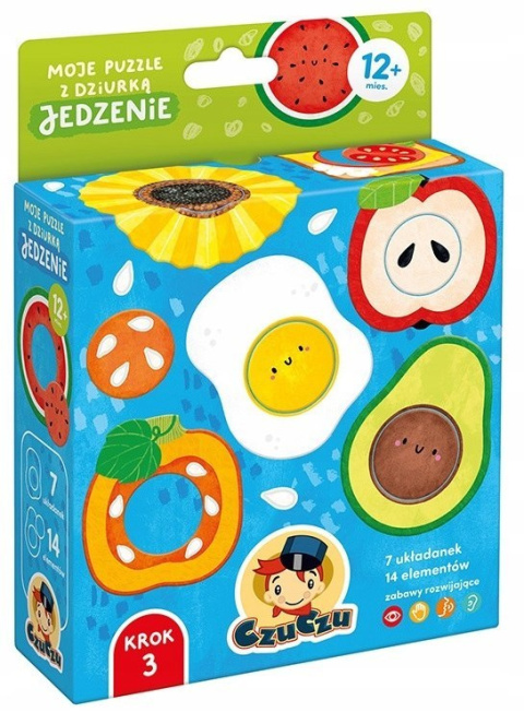 CzuCzu Moje Pierwsze Puzzle z Dziurką Jedzenie 12m+ 92924 CzuCzu Moje Pierwsze Puzzle z Dziurką Jedzenie 12m+ 92924