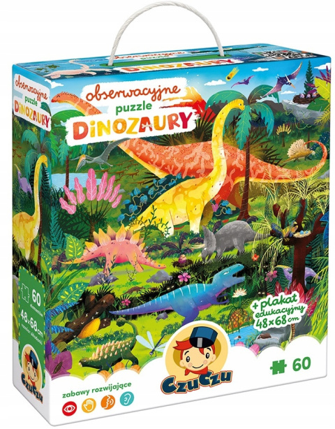 CzuCzu Puzzle Obserwacyjne Układanka Dinozaury 60 elementów 4+ 93174 CzuCzu Puzzle Obserwacyjne Układanka Dinozaury 60 elementów 4+ 93174