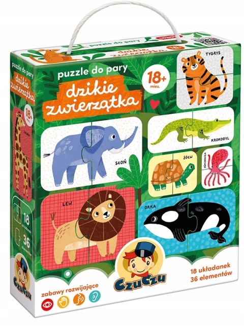 CzuCzu Puzzle Do Pary Dzikie Zwierzęta 18m+ 92566 CzuCzu Puzzle Do Pary Dzikie Zwierzęta 18m+ 92566