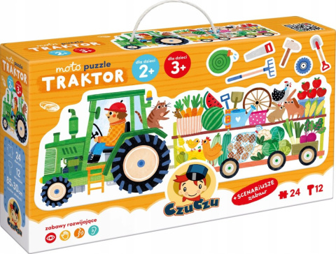 CzuCzu Moto Puzzle Traktor Układanka Duże 24 elementy 2+ 93211 CzuCzu Moto Puzzle Traktor Układanka Duże 24 elementy 2+ 93211