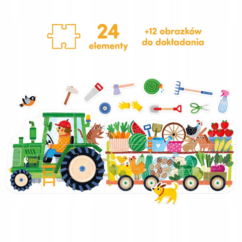 CzuCzu Moto Puzzle Traktor Układanka Duże 24 elementy 2+ 93211 CzuCzu Moto Puzzle Traktor Układanka Duże 24 elementy 2+ 93211