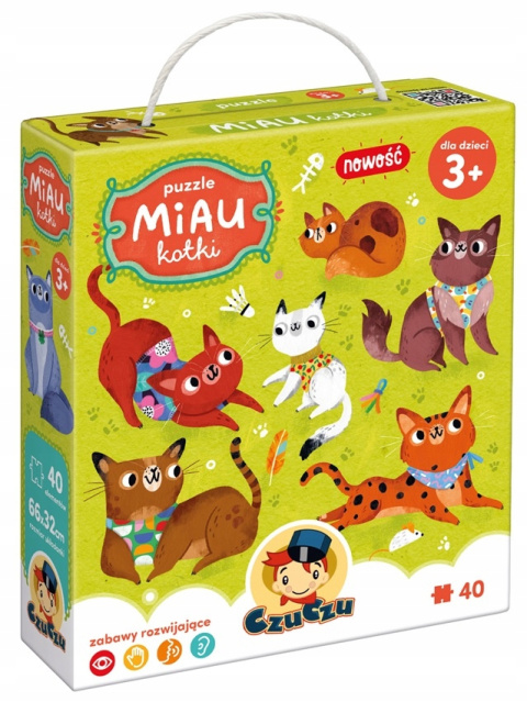 CzuCzu Puzzle Miau Miau Kotki 40 elementów 3+ 92184 CzuCzu Puzzle Miau Miau Kotki 40 elementów 3+ 92184