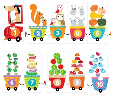 CzuCzu Puzzle Cyferki 20 elementów 3+ 90043 CzuCzu Puzzle Cyferki 20 elementów 3+ 90043