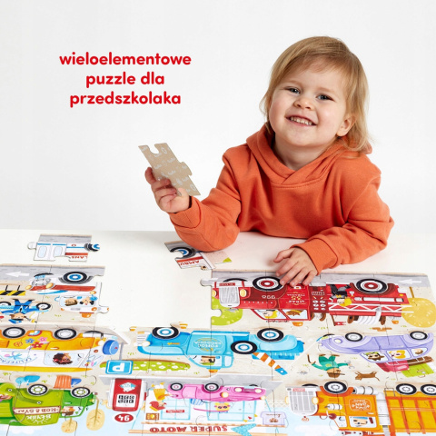 CzuCzu Puzzle Moto Auto Samochody 40 elementów 3+ 92283 CzuCzu Puzzle Moto Auto Samochody 40 elementów 3+ 92283