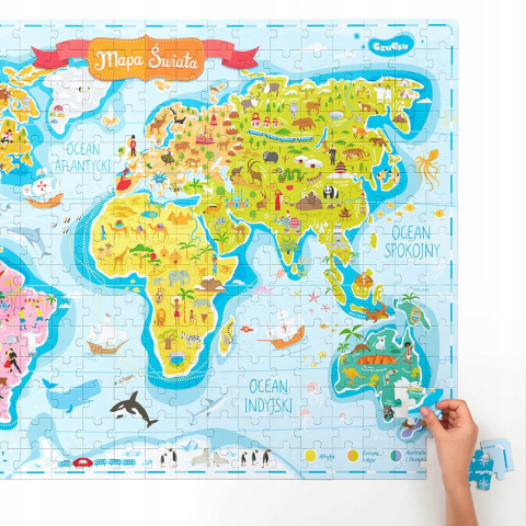 CzuCzu Puzzle Mapa Świata 300 elementów 7+ 91934 CzuCzu Puzzle Mapa Świata 300 elementów 7+ 91934