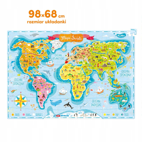 CzuCzu Puzzle Mapa Świata 300 elementów 7+ 91934 CzuCzu Puzzle Mapa Świata 300 elementów 7+ 91934