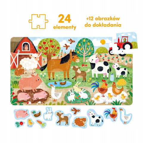 CzuCzu Wesołe Puzzle 24 elementy Wieś 2+ 93020 CzuCzu Wesołe Puzzle 24 elementy Wieś 2+ 93020