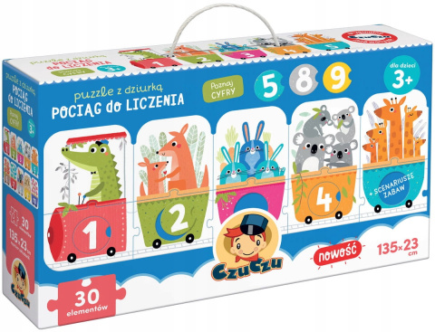 CzuCzu Układanki z Dziurką Pociąg do Liczenia 2+ 90753 CzuCzu Układanki z Dziurką Pociąg do Liczenia 2+ 90753