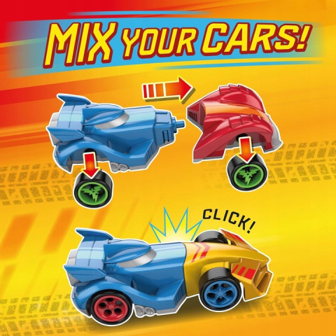 T-Racers 3-pak Mix & Race Pojazd T-Force, Boost Wrecker, Super Punk T-Racers 3-pak Mix & Race Pojazd T-Force, Boost Wrecker, Super Punk