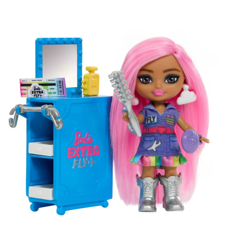 Barbie Zestaw Różowy Samolot Extra Fly Minis Akcesoriami Mattel HPF72 Barbie Zestaw Różowy Samolot Extra Fly Minis Akcesoriami Mattel HPF72