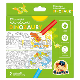 CzuCzu Długie Rysowanki Koloruje Dinozaury 4+ 73999