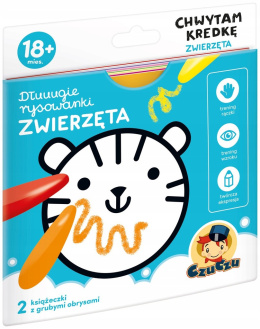 CzuCzu Długie Rysowanki Koloruje Zwierzęta 18m+ 01034