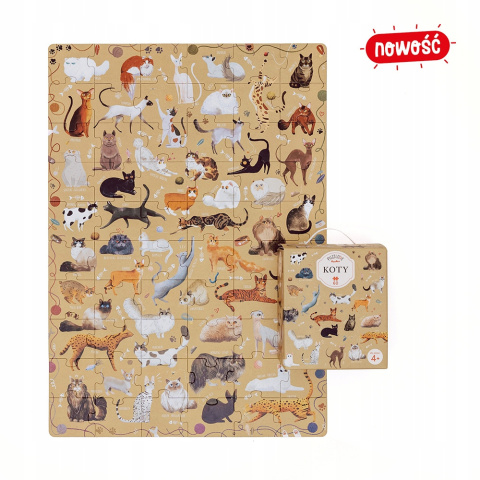 CzuCzu Puzzle Puzzlove Koty Kotki 60 elementów 4+ 91774 CzuCzu Puzzle Puzzlove Koty Kotki 60 elementów 4+ 91774