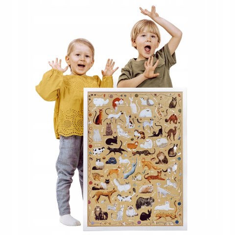 CzuCzu Puzzle Puzzlove Koty Kotki 60 elementów 4+ 91774 CzuCzu Puzzle Puzzlove Koty Kotki 60 elementów 4+ 91774