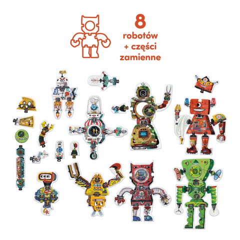CzuCzu Puzzle Kreatywne Robot Lab 63 Elementy 92269 CzuCzu Puzzle Kreatywne Robot Lab 63 Elementy 92269