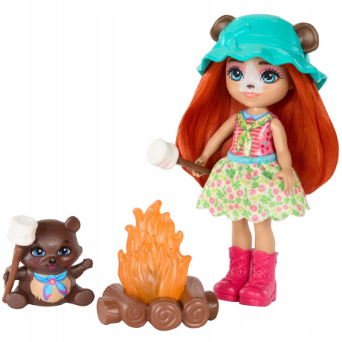 Enchantimals Zestaw Kemping Wycieczka pod Namiot Lalka Miś HTW71 Enchantimals Zestaw Kemping Wycieczka pod Namiot Lalka Miś HTW71