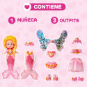 Kookyloos Zestaw Lalka Princess Hearts Mermaid Fairytale Mix & Match