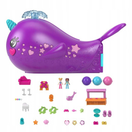 Polly Pocket Zestaw Narwal Łódź Podwodna HKV71