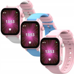 Smartwatch Zegarek dla Dzieci Premium Różowy Kidiz One 3 Paski