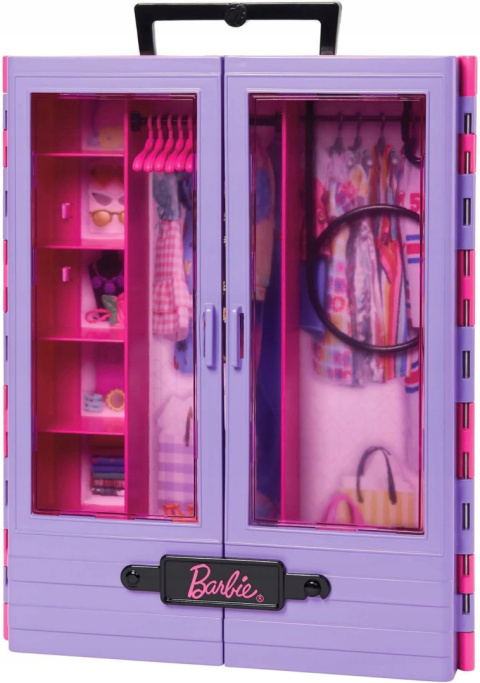 Barbie Zestaw Szafa Garderoba + Lalka Akcesoria Mattel HJL66 Barbie Zestaw Szafa Garderoba + Lalka Akcesoria Mattel HJL66