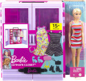 Barbie Zestaw Szafa Garderoba + Lalka Akcesoria Mattel HJL66
